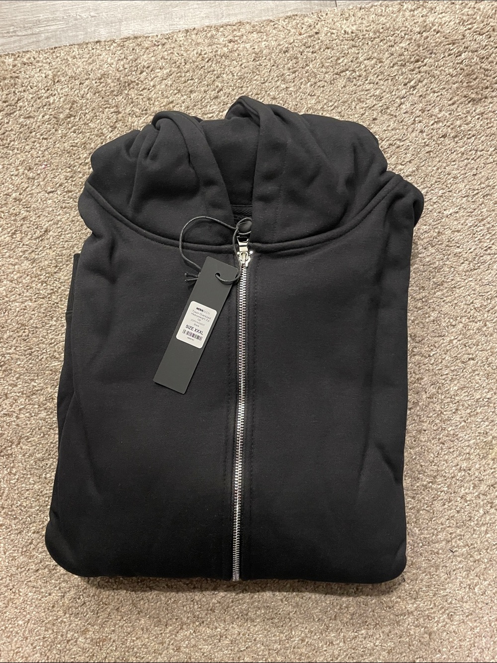 Fashion Nova Black Zip-Up Hoodie Jacket